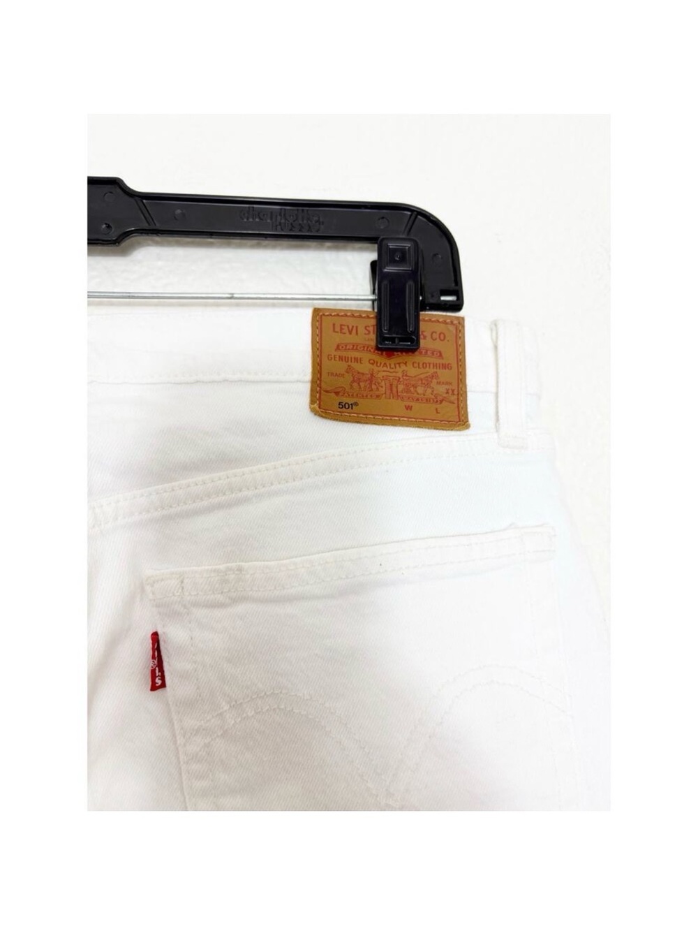 Levi’s 501 Straight Jeans Size 30 White Button Fly High Rise Preppy Minimalist - Picture 6 of 7